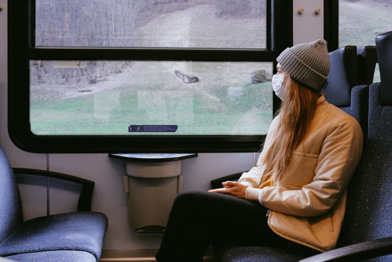 girl on train