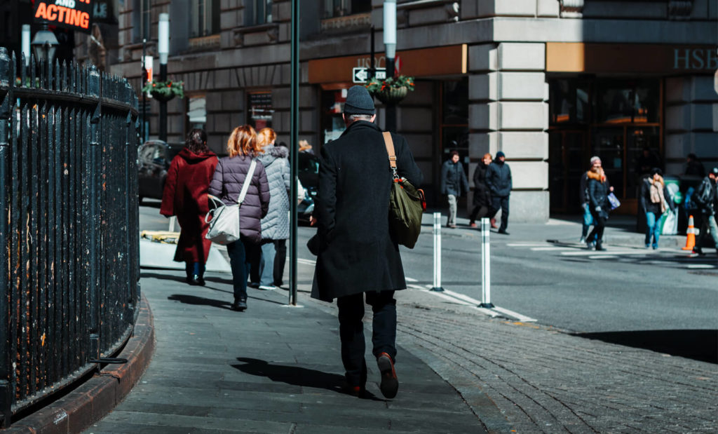 Local walking around midtown nyc