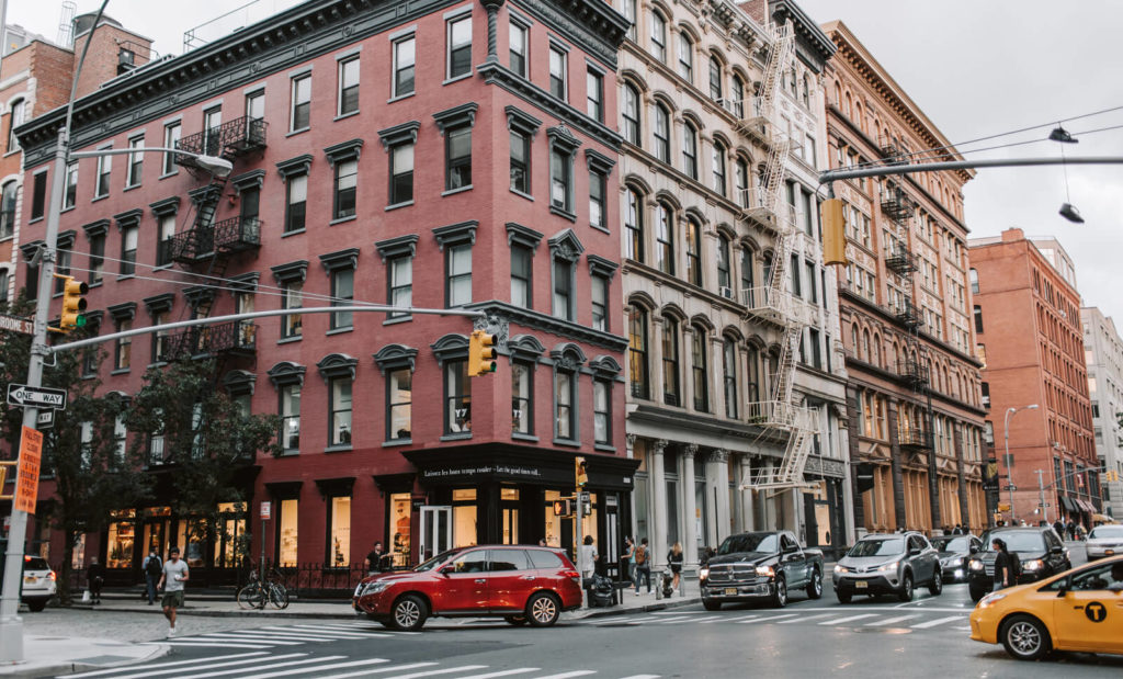 Taxi ride around soho nyc