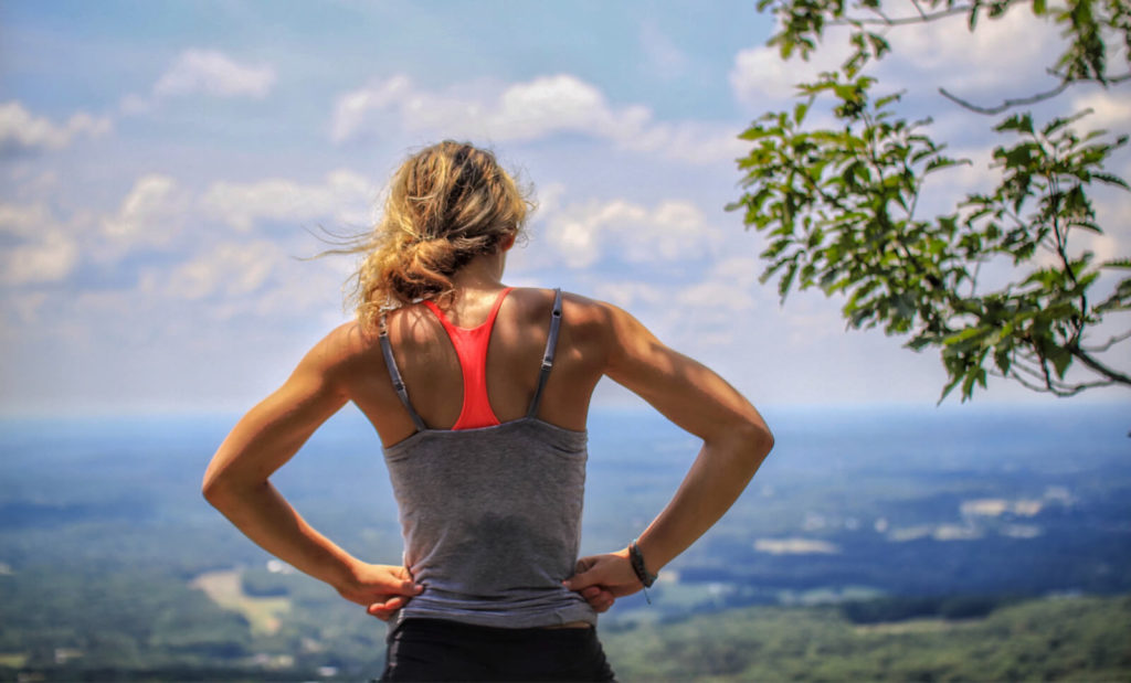 digital nomad on a run to get her fitness in