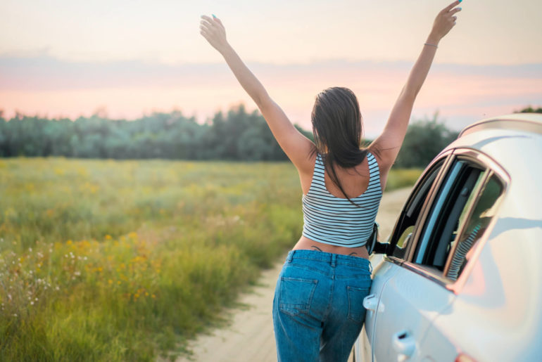 woman working remotely and traveling the world