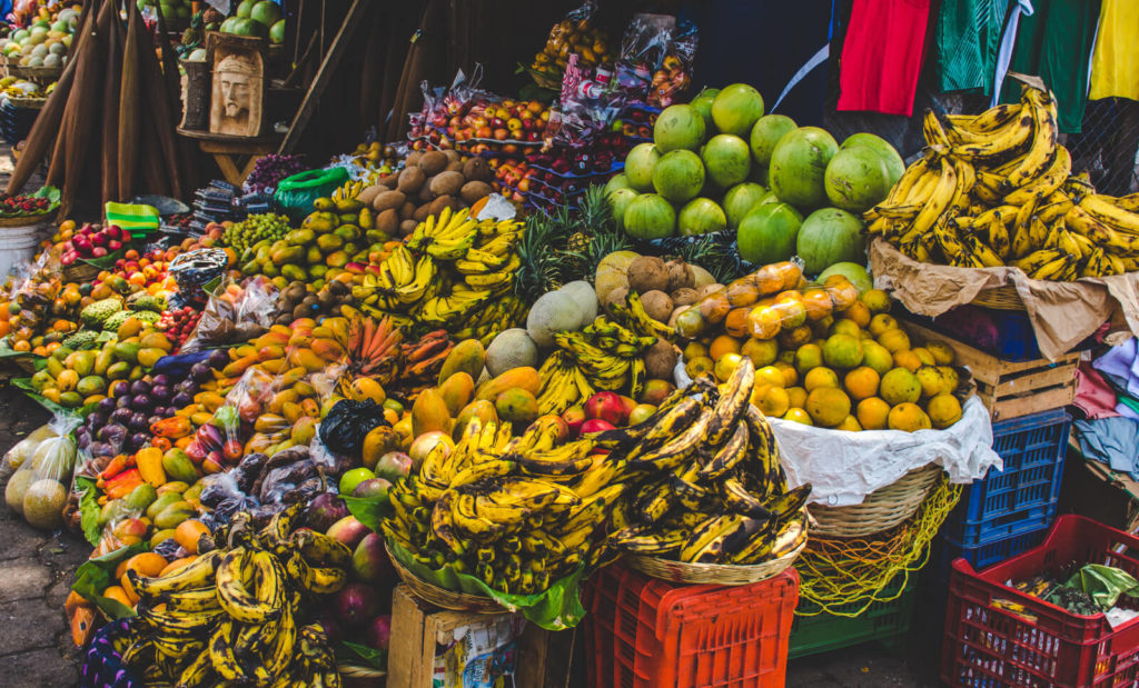 fruit stand in guatemala