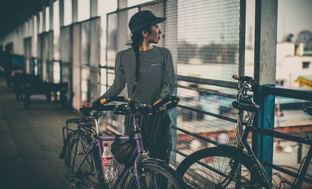 girl on a bike tour