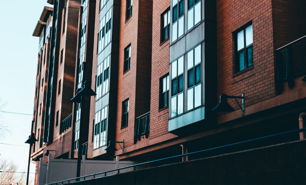 brick apartment complex