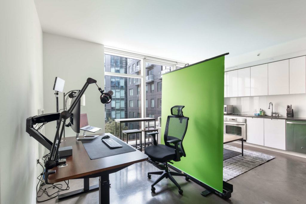 green screen for remote work