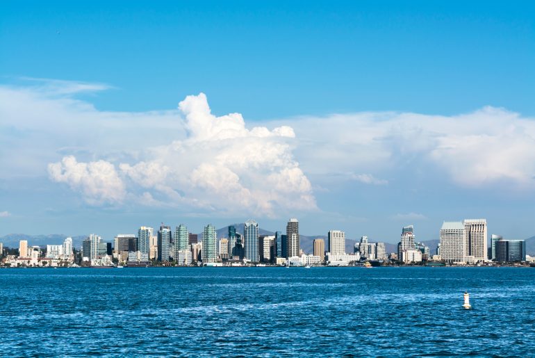The neighborhood skyline in san diego